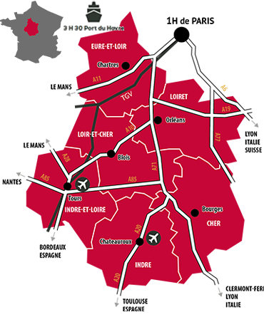Map Loire Valley Region